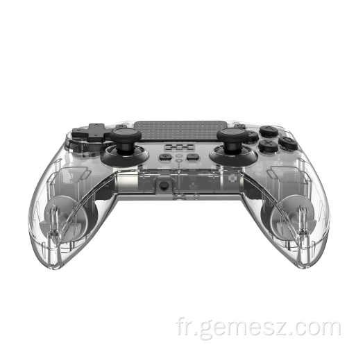 Manette de jeu sans fil transparente pour manette de jeu pour PS4